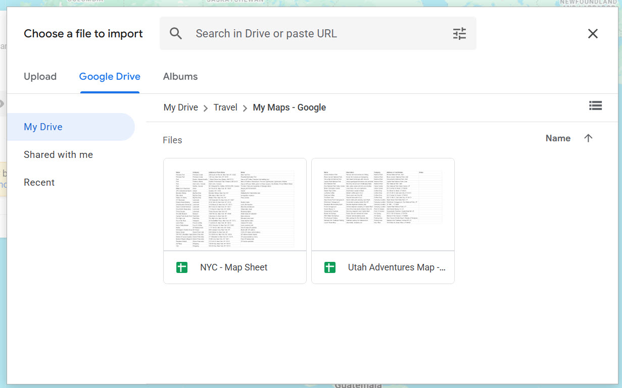 Find your Google Sheet in Google Drive